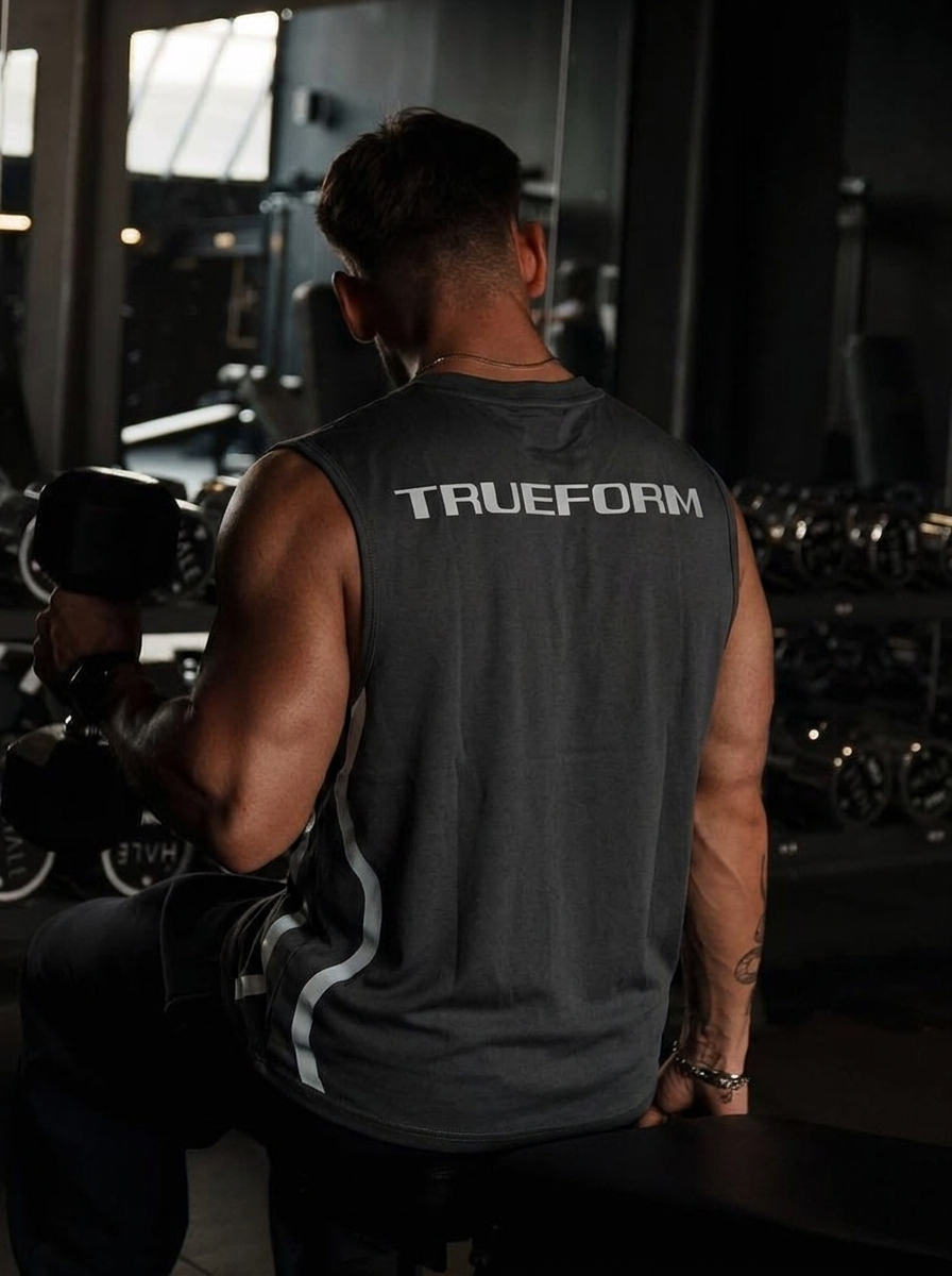 TRUEFORM Cotton Gym Tank – 100% Premium Cotton | Oversized Fit